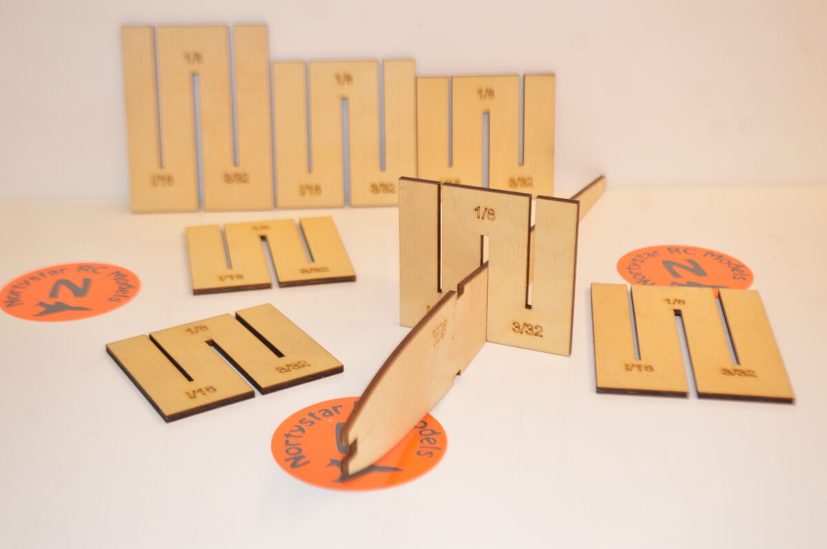 Laser cut Wing Rib Jigs for 1/16